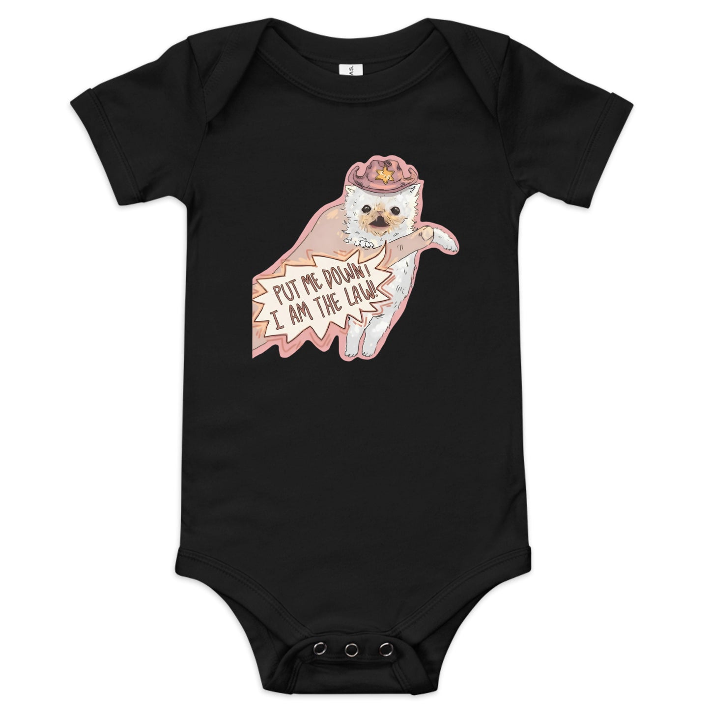 I am the Law Baby short sleeve one piece